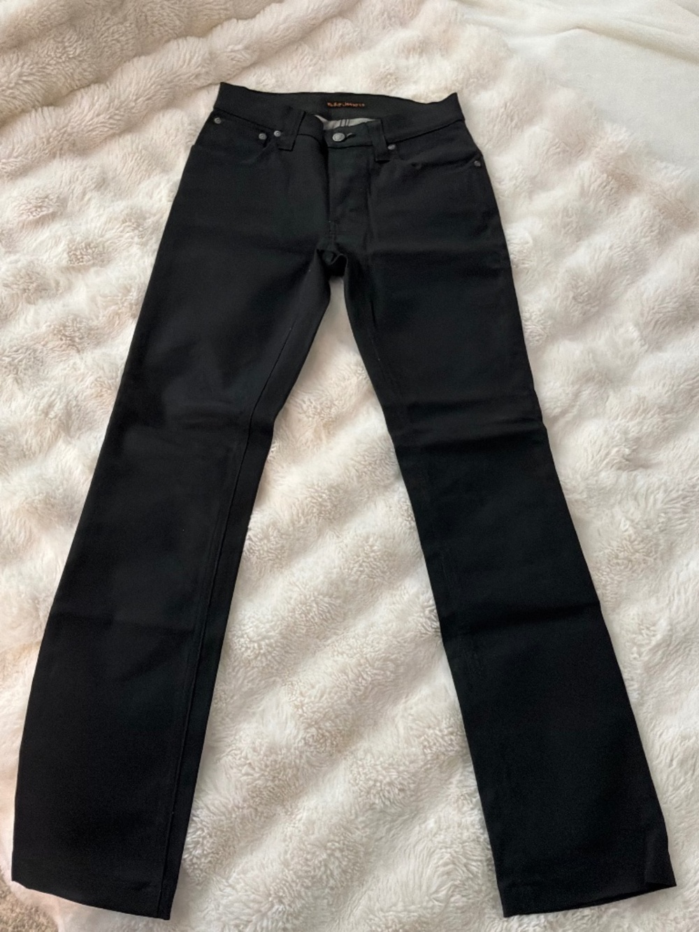 Nudie Jeans Co. Thin Finn Dry Black Coated Skinny Jeans NJ2449